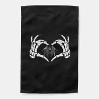 Skeletons Token Heart Hands  Garden Flag