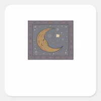 Whimsigoth Moon Classic Square Sticker