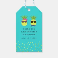 Turquoise and Lemon Tropical Summer Beach Wedding Gift Tags