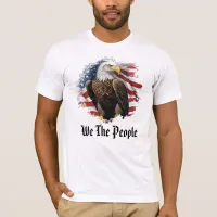 *~* AP27  Patriotic American Flag Bald Eagle Men T-Shirt