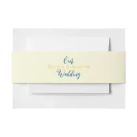 Tropical Beach Themed Colors Invitation Belly Band