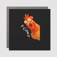 F-Caw-F Chicken Essential Minimal Clean Car Magnet