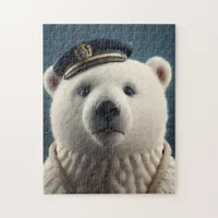 Polar Bear Pilot Captain Jigsaw Puzzle