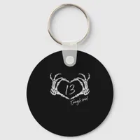 Heart Skeleton Hand Classic Keychain