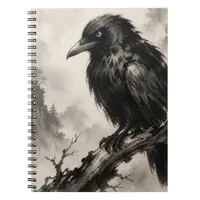A Beautiful Crow On a Branch Notebook