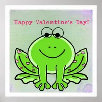 Valentine Frog Poster