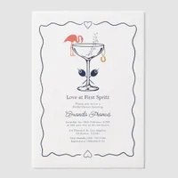 Love at First Spritz Preppy Bridal Shower Vellum Invitations