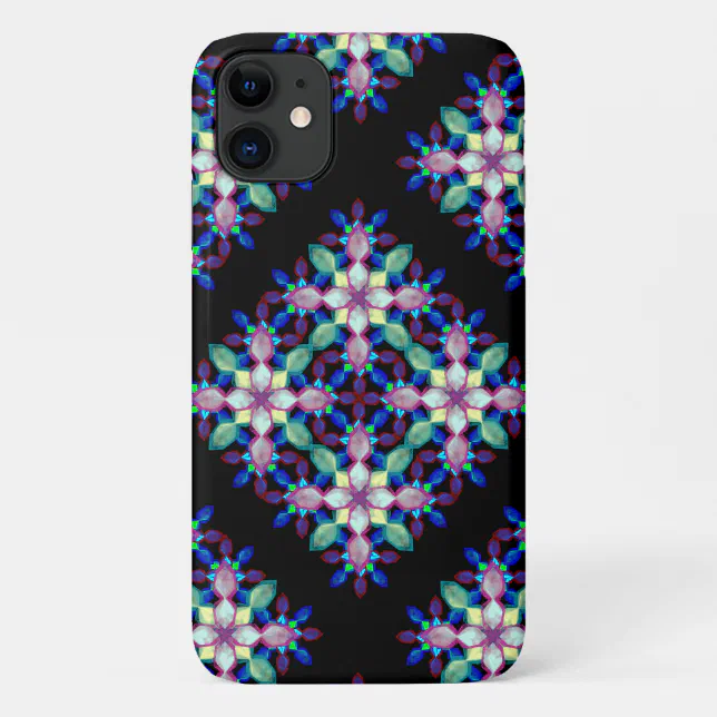 Colorful unstructured roses iPhone 11 case