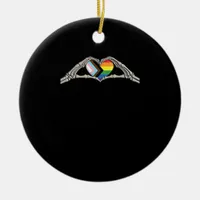 Bone Hands Heart Pride Progress Creative Style Ceramic Ornament