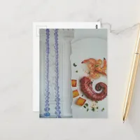 Yummy Seafood in a room surreal collage Postcard