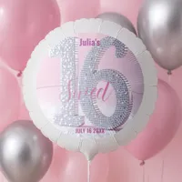Stylish Chic Shiny Shimmering Jeweled Sweet 16 Balloon