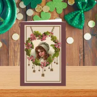 Vintage Irish Girl Card