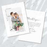 With Love and Thanks Photo Wedding Thank You Card