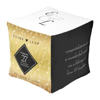Elegant 27th Music Wedding Anniversary Celebration Pouf