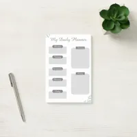 Grey Shades Minimal Daily Planner Sheet Post-it Notes