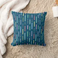 Pastel stripes and dots throw pillow