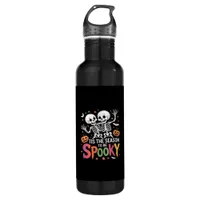 Tis The Season To Be Spooky Dancing Skeleton Hallo Stainless Steel Water Bottle