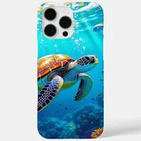 Sea Turtle Colorful Underwater Scene Birthday iPhone 16 Pro Max Case