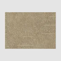 Vintage Newspaper Typography Tissue Paper