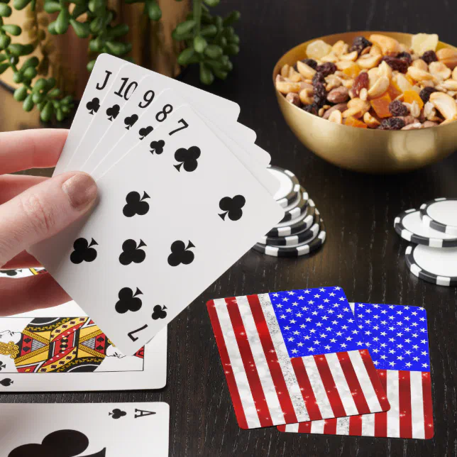 USA flag Poker Cards