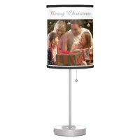 Create Your Own Festive Two-Photo Merry Christmas Table Lamp