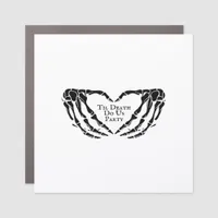 Til Death Skeleton Heart Hands Gothic Mood Car Magnet