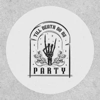Till Death Do Us Party Retro Bachelorette Design Patch
