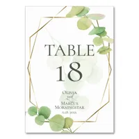 TABLE NUMBER | Modern Springtime Eucalyptus