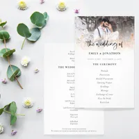 PAPER Photo Modern Script Wedding Program