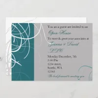 elegant aqua Corporate party Invitation