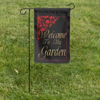 Dark Gothic Red  Garden Flag
