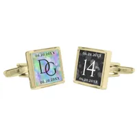 Elegant 14th Opal Wedding Anniversary Celebration Cufflinks