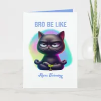 Bro Be Like Aura Farming Funny Gen Z Black Cat Card