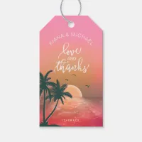 Tropical Isle Sunrise Wedding Melon ID581 Gift Tags