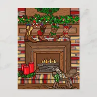 Country Christmas | Cowboy Boot Stockings  Postcard