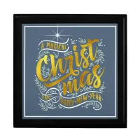 Magical Christmas Typography Gold ID441 Gift Box