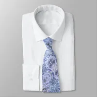 Elegant ice blue mosaic, modern neck tie