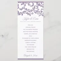 Flourish Wedding Program | Lavender Purple