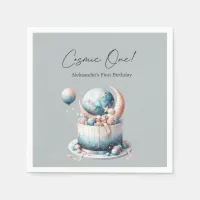 Cosmic One! Celestial 1st Boy Birthday  Napkins