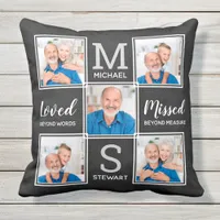 In Loving Memory Personalized 5 Photo Memorial Throw Pillow