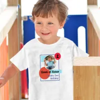 2nd Birthday Guest of Honor Colorful Custom Photo Toddler T-shirt