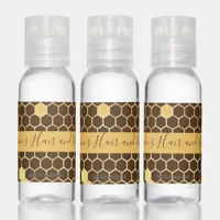 Gold Honeycomb Geometric Business Branding Hand Sanitizer