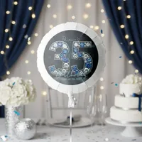 Luxury Black Diamond Sapphire 35th Birthday Party Balloon