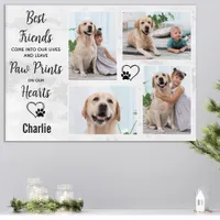 Pet Memorial Paw Prints Modern Dog Photo Collage Acrylic Print