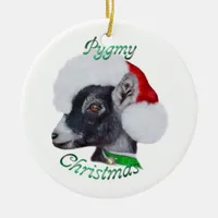 Pygmy Goat Santa Hat Christmas  Ornament