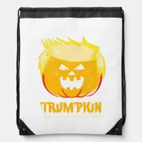 Halloween Trumpkin Funny Drawstring Bag