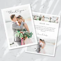 Modern Multi Picture Wedding Thank You Card