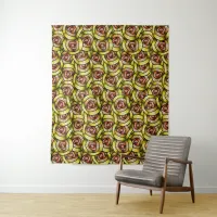 Trendy Modernistic Abstract Organic Repeat Pattern Tapestry