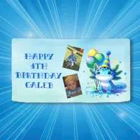 Blue and Green Axolotl Boy's Birthday Party Banner