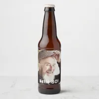 80th birthday photo hello 80 guys men beer bottle label